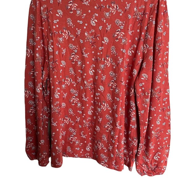 Women's Square Neck Top Lucky, L & XL, Baked Apple Multi, NWT - Picture 4 of 5